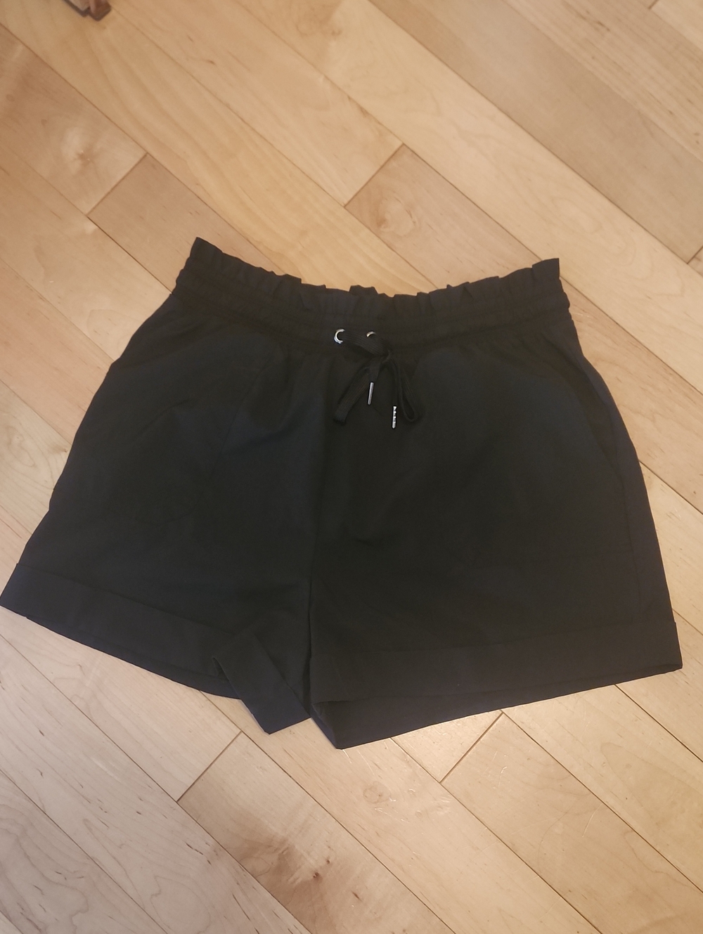 Danskin Black Elastic Waist Athletic Shorts